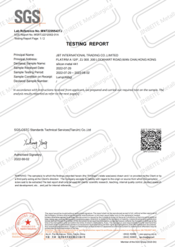 silicon metal certificate